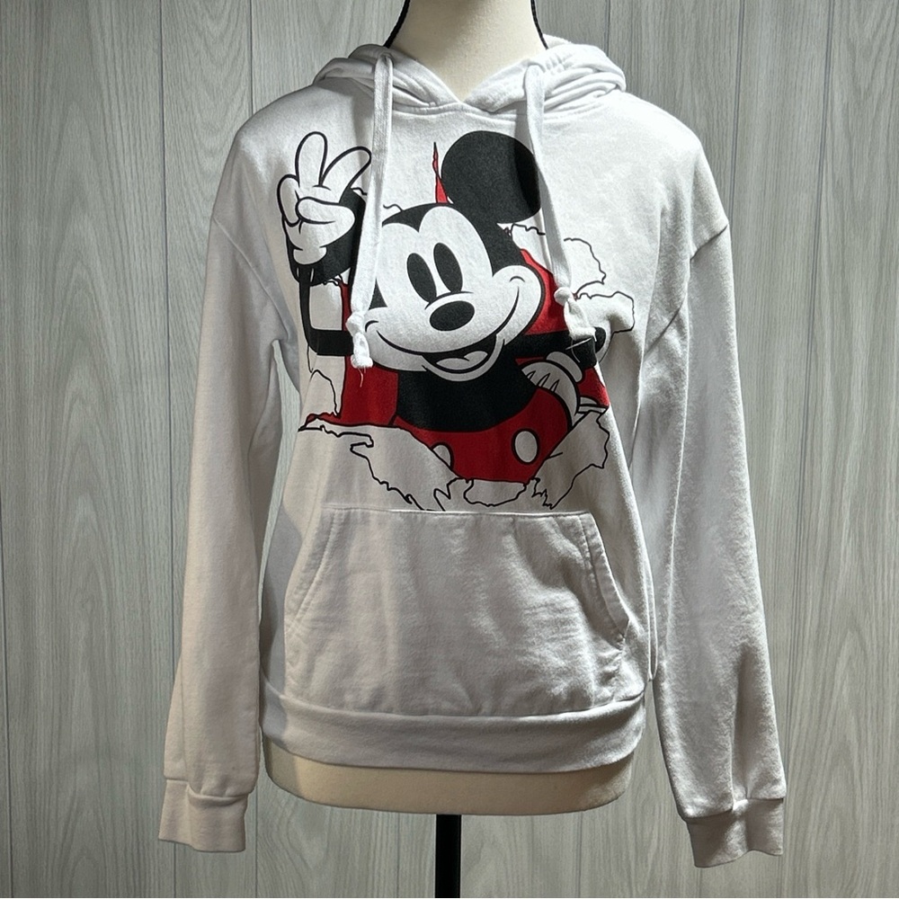Disney Mickey Mouse White Hoodie Size Small (3-5) juniors